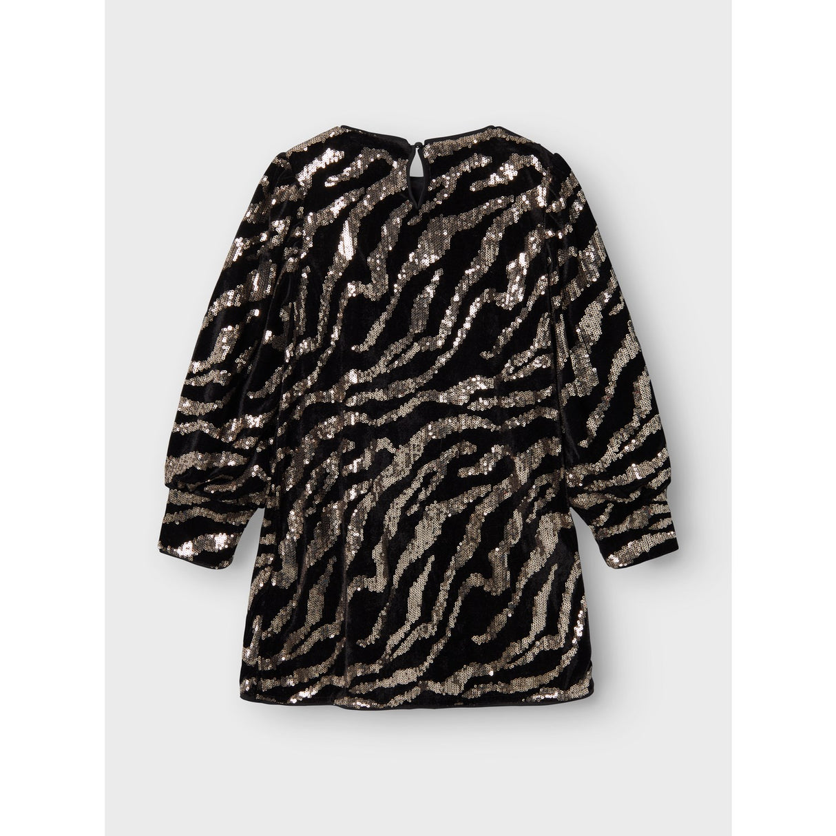 Name It Black Zebra Ranimal Dress High Cuff