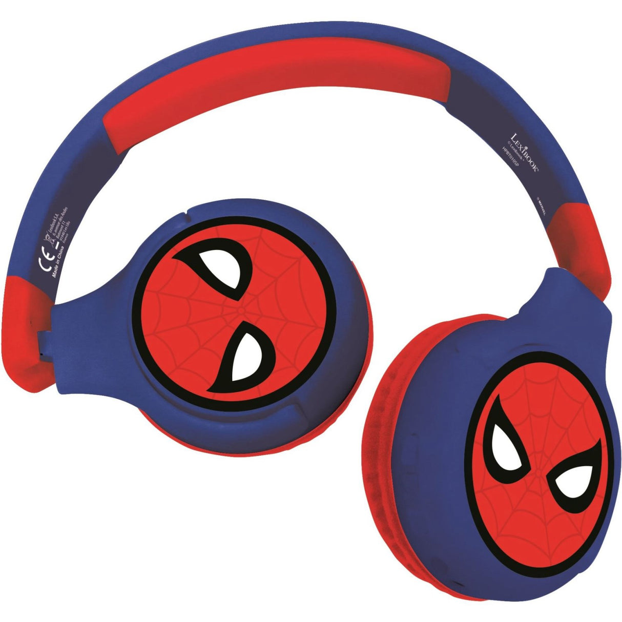 Lexibook Spiderman 2 in 1 Bluetooth® and Wired comfort foldable Headphones with kids safe volume