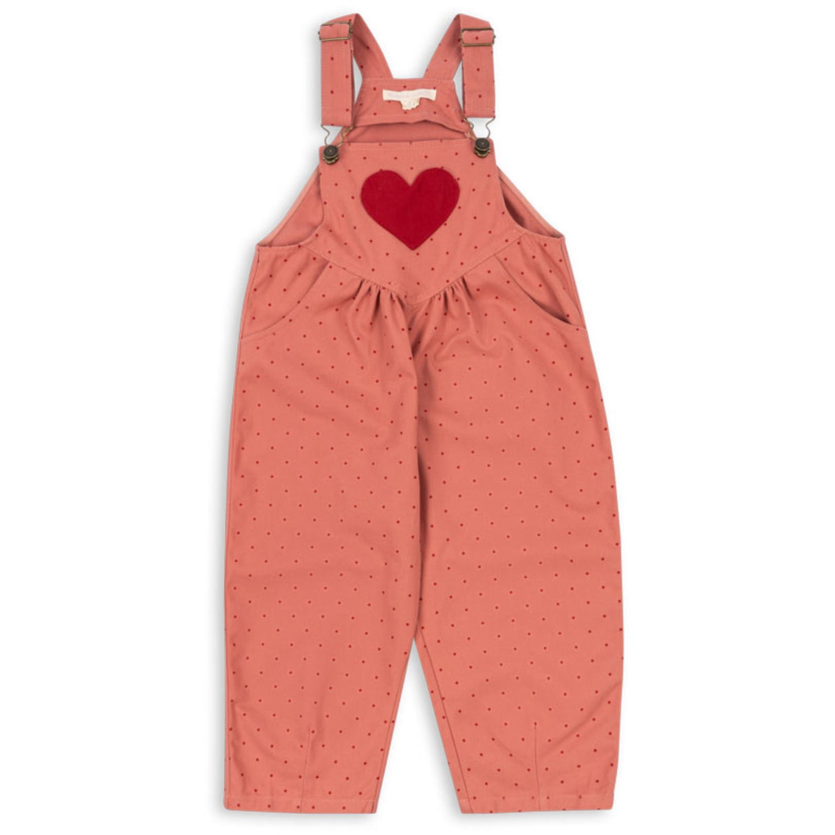 Konges Sløjd Mahogany Dot  Nola Heart Overalls Gots