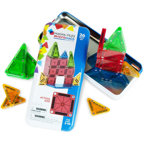 Magna-Tiles® microMAGS Travel Tin Case 26 pcs