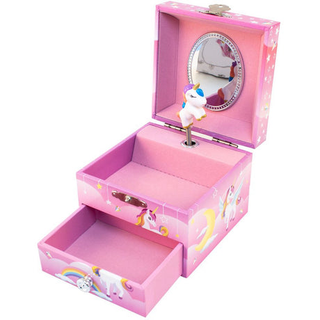 Magni Jewellery box with music, Unicorn, small, pink