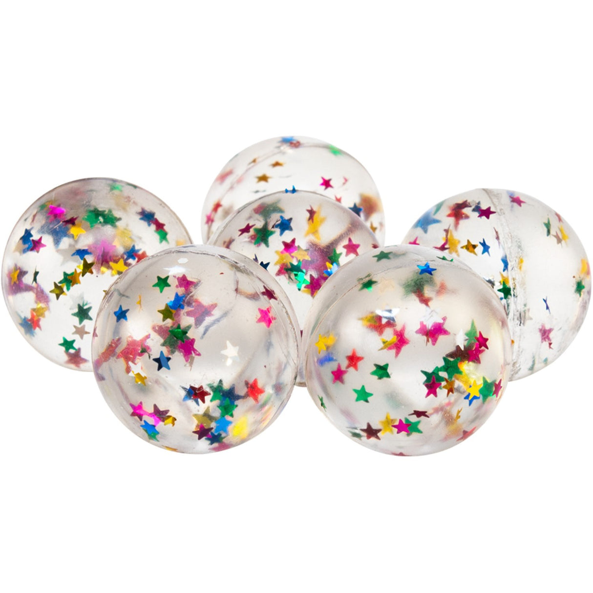 Magni Bouncing ball with transparent glitter, Ø3,2 cm., 6 pcs.