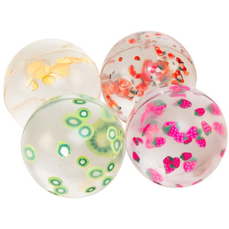 Magni Bouncing ball with glitter, Ø4,5 cm., 4 pcs.