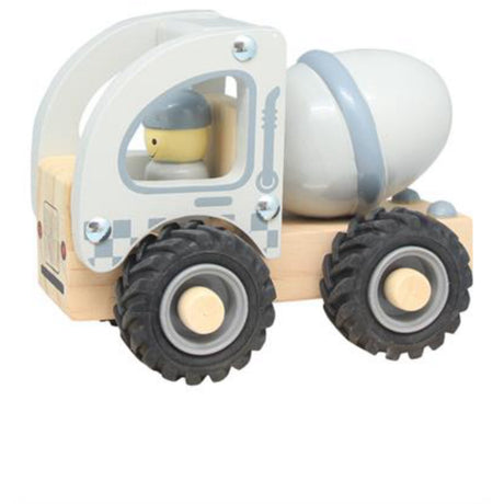 Magni Wooden cement truck with rubber wheels, FSC 100%