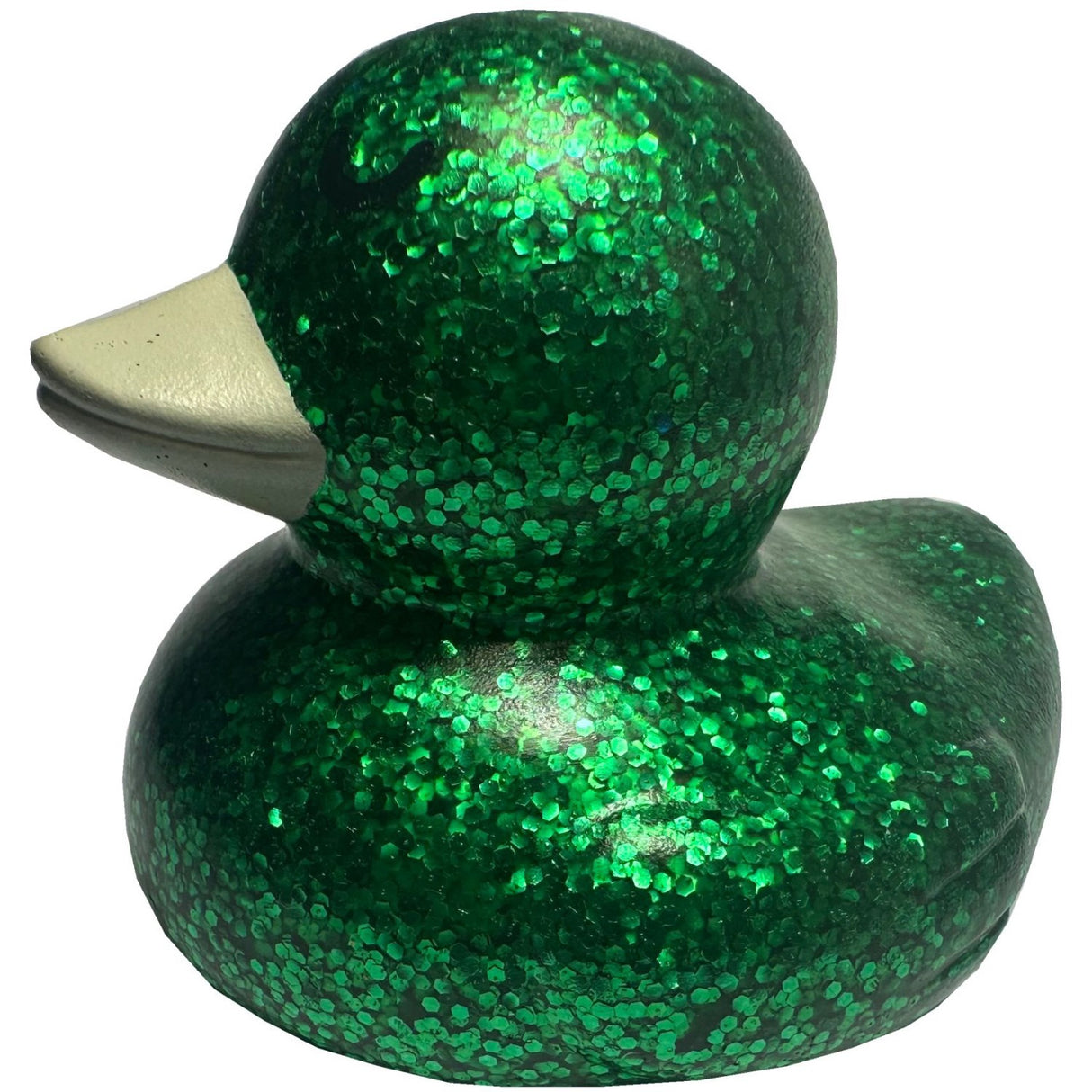 Magni Bath duck with glitter, green, 7 cm.