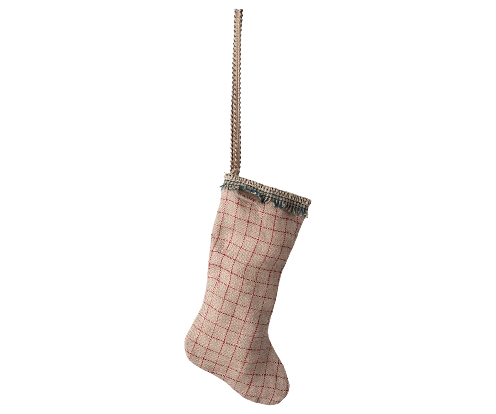 Maileg  Stocking ornament, Checker - Sand