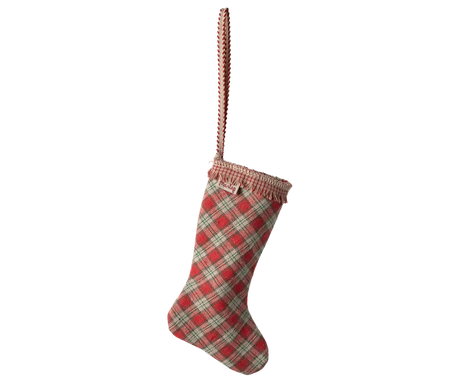 Maileg  Stocking ornament, Checker - Red