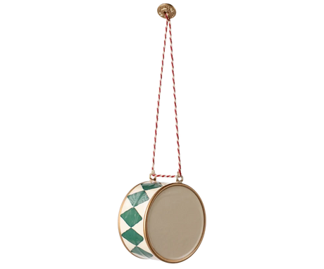 Maileg  Metal ornament, Large drum - Dark green