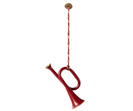 Maileg  Metal ornament, Trumpet - Red