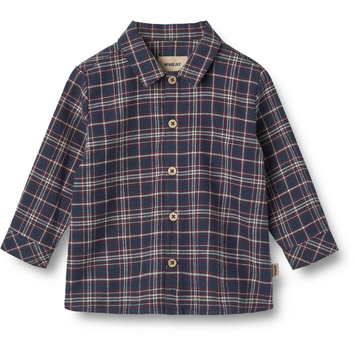 Wheat Navy Check Shirt Oscar