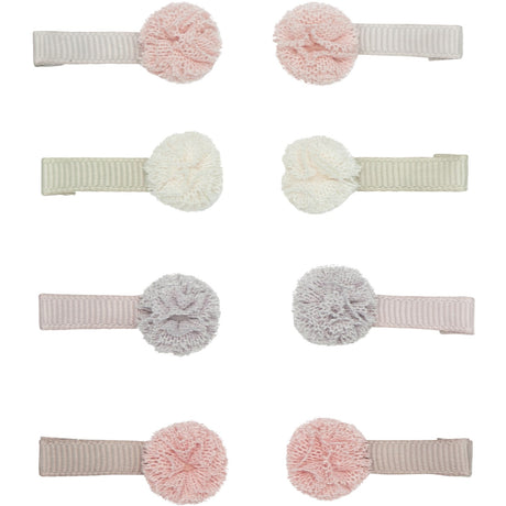 Mimi & Lula 8 Hair Clips - Mini Tulle Pom Pom Swanlake