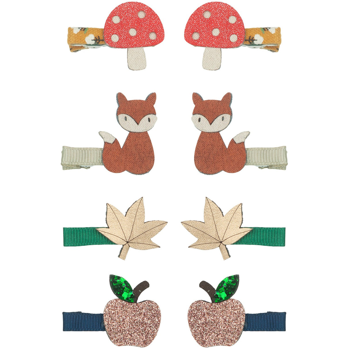 Mimi & Lula 8 Hairclips - Mini Autumn Forest