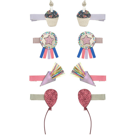 Mimi & Lula 8 Hairclips - Birthday Theme Party Time