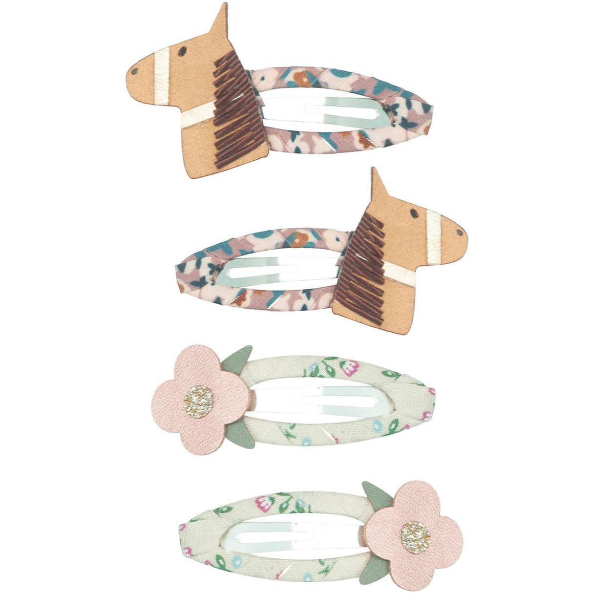 Mimi & Lula 4 Hair Clips - Horse & Flower Homestead