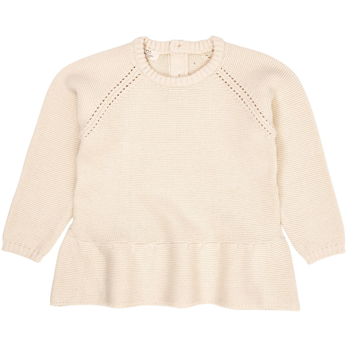 COPENHAGEN COLORS Cream Knitted Pullover W. Frill