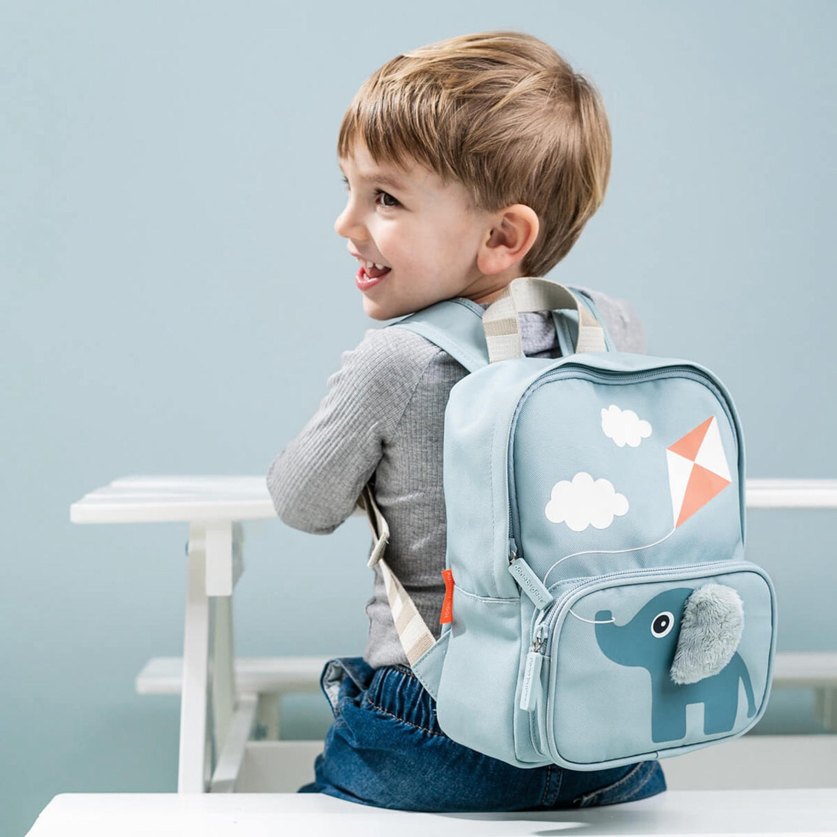 DonebyDeer Blå  Kanvas Kids Backpack Elphee