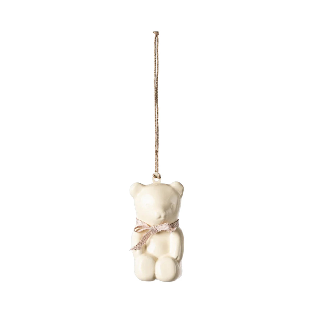 Maileg  Metal ornament, Teddy bear - Off white/Rose