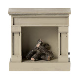 Maileg  Fireplace, Mouse - Off white