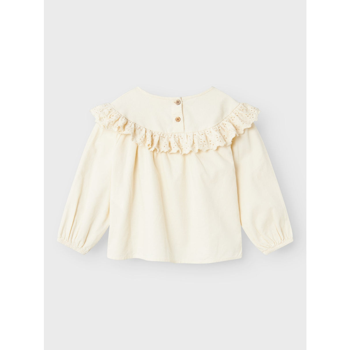 Lil'Atelier Turtledove Saku Loose Embroidery Blouse