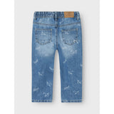 Name It Medium Blue Denim Silas Tapered AOP Jeans