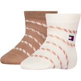 Tommy Hilfiger Classic Khaki Baby Sock 2-pack Breton Stripe