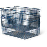 Ferm Living Dark Blue Cala Stackable Baskets 2-pack