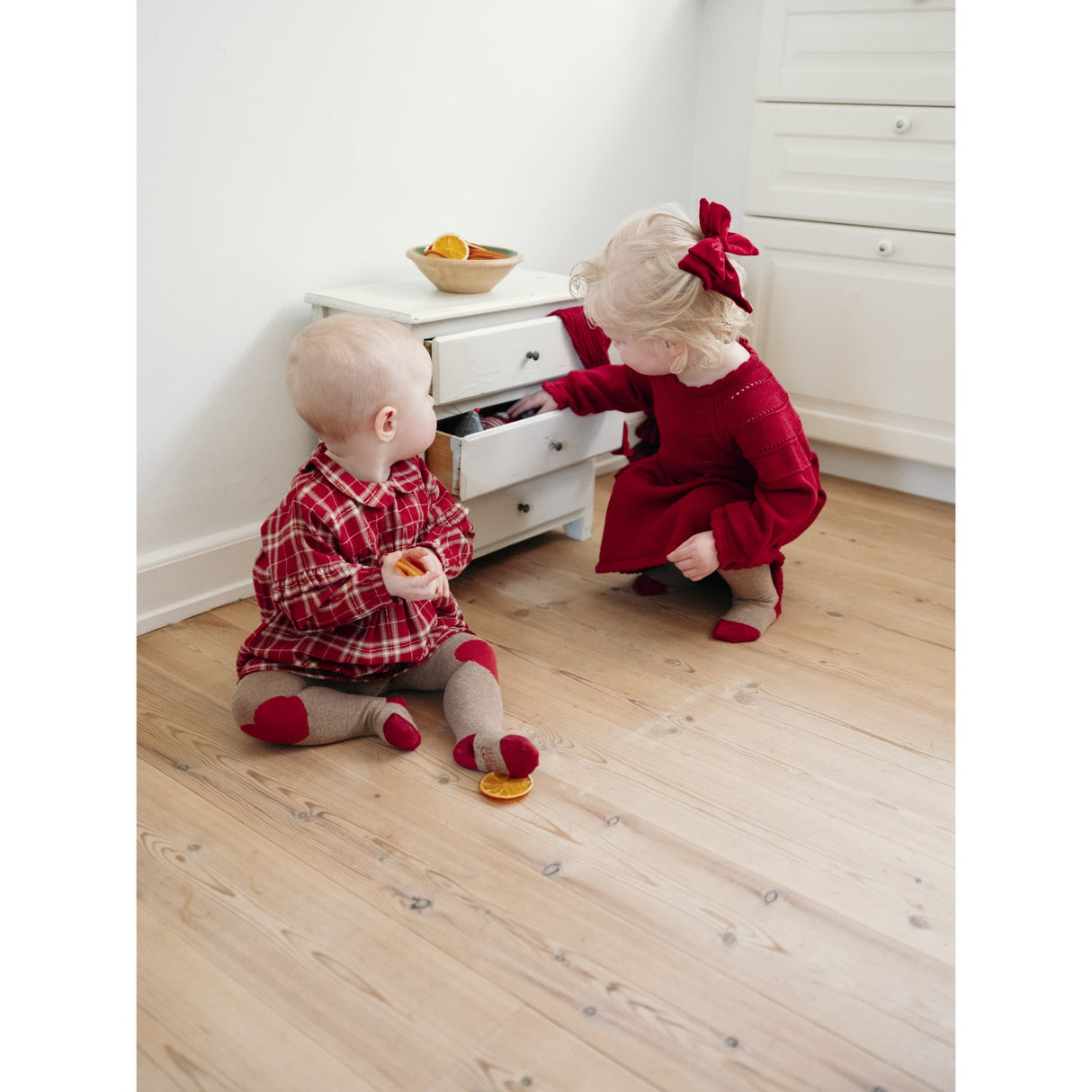 Hust & Claire Teaberry Farhin Xmas Velour Bow