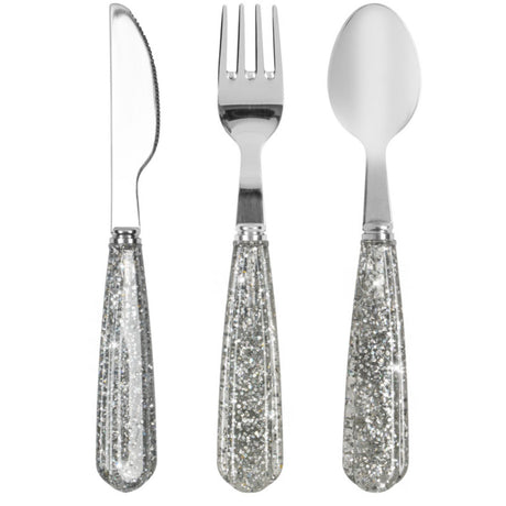 Konges Sløjd Sparkling Blue Glitter Cutlery