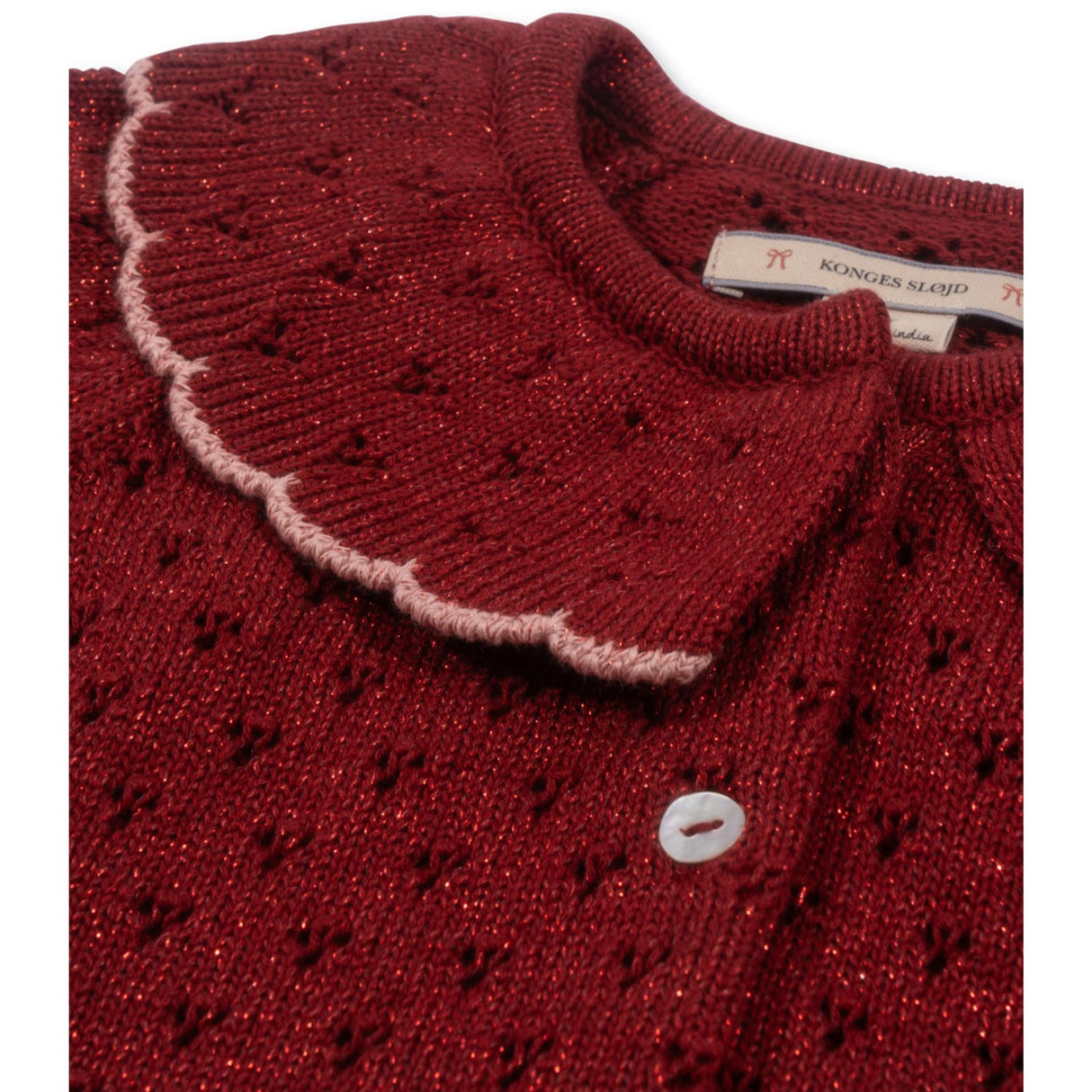 Konges Sløjd Red Dahlia Holiday Knit Cardigan