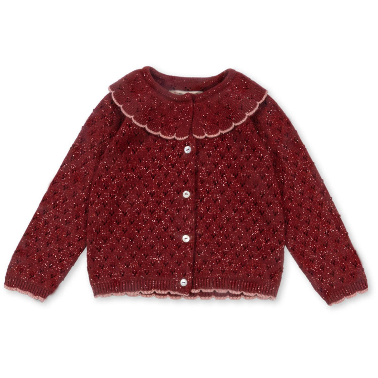 Konges Sløjd Red Dahlia Holiday Knit Cardigan