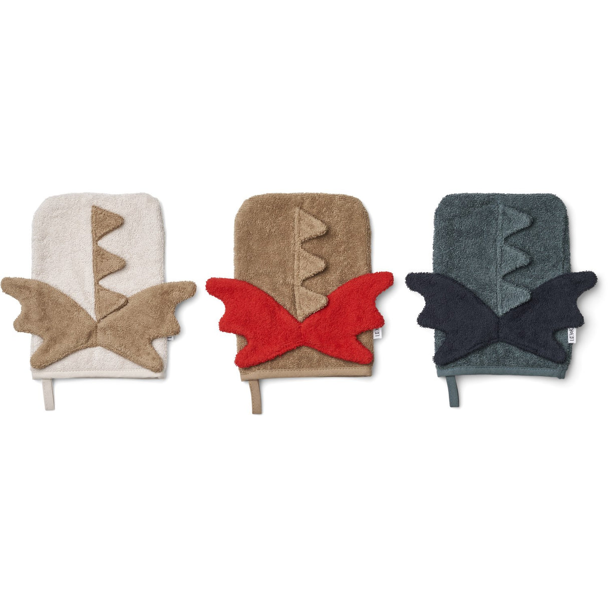 LIEWOOD Sylvester Washcloth Dragon Multi Mix 3-pack