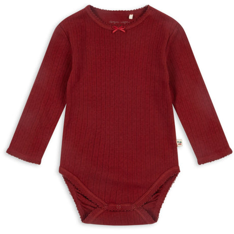 Konges Sløjd Red Dahlia Minnie Bodysuit Ls Gots