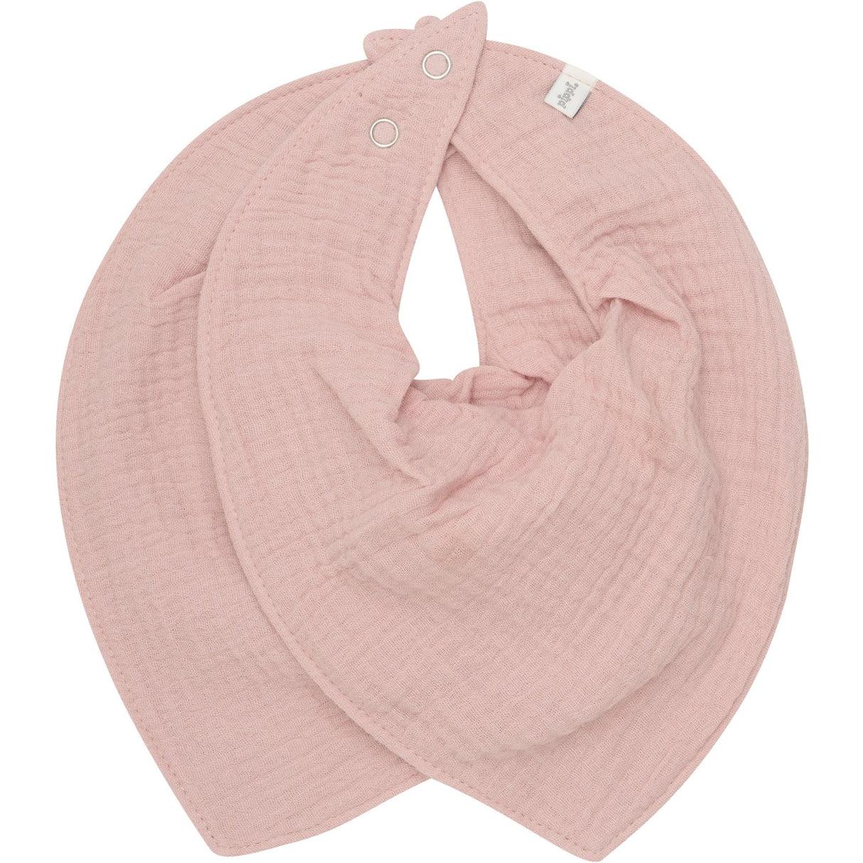 Pippi Rose Tan Bib Muslin 2-pack