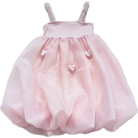 Dolly by Le Petit Tom DollyPink Dolly World Heart Balloon Organza Dress With Cotton Body