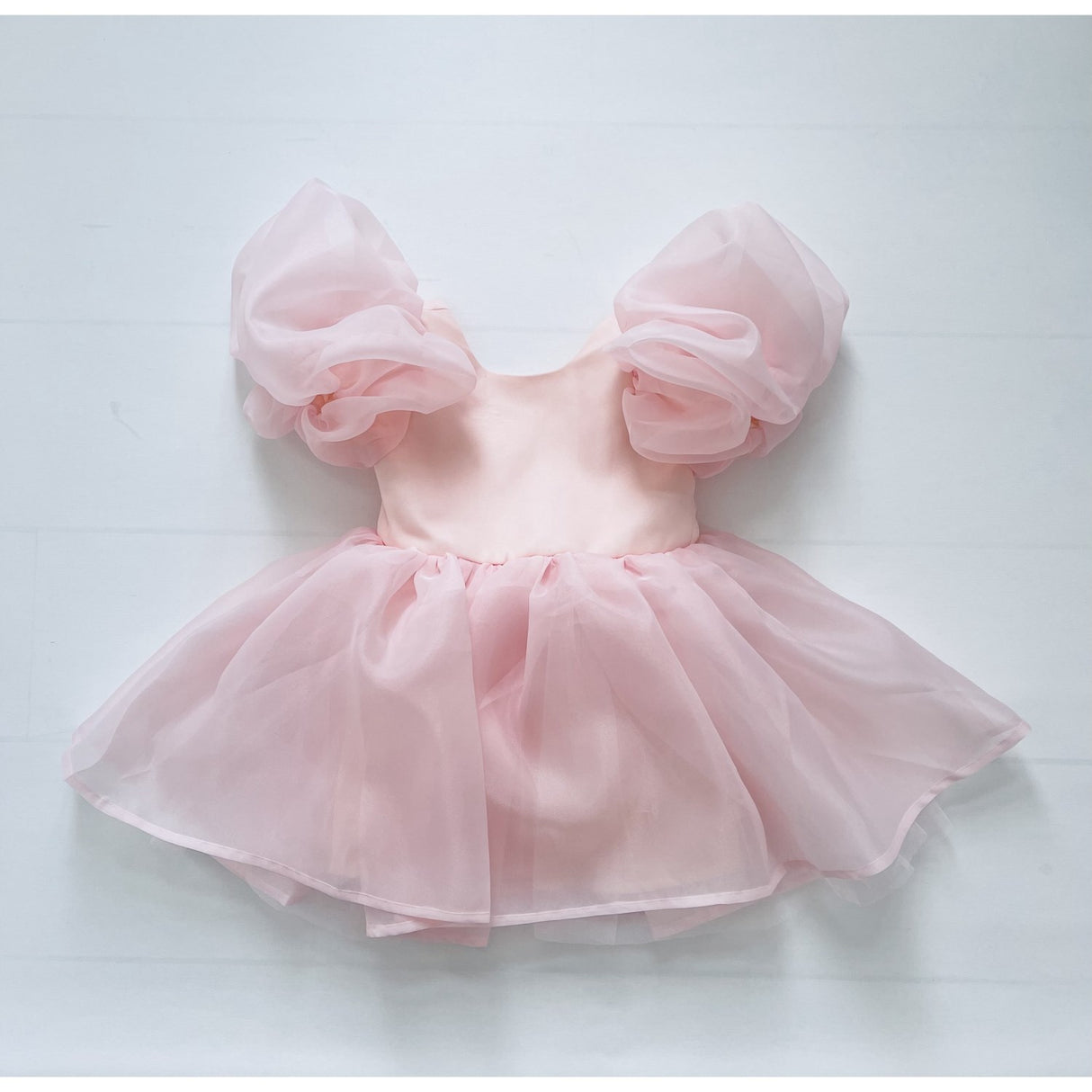 Dolly by Le Petit Tom DollyPink Dolly World V-Back Puff Sleeve Organza Tutu Dress