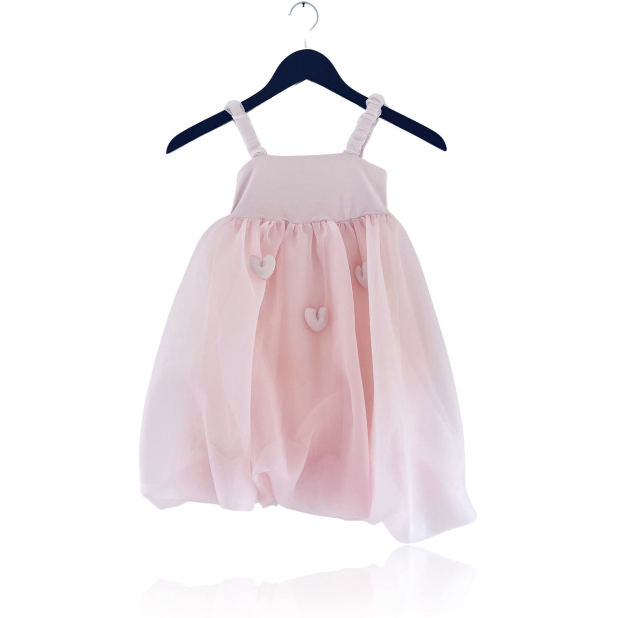 Dolly by Le Petit Tom DollyPink Dolly World Heart Balloon Organza Dress With Cotton Body