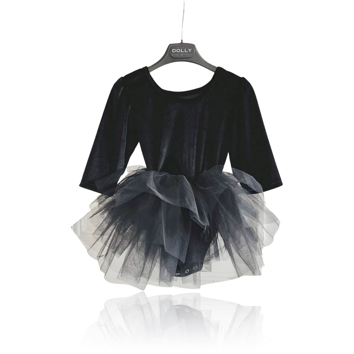 Dolly by Le Petit Tom Black Dolly Universe Velvet Planet Tutu Dress