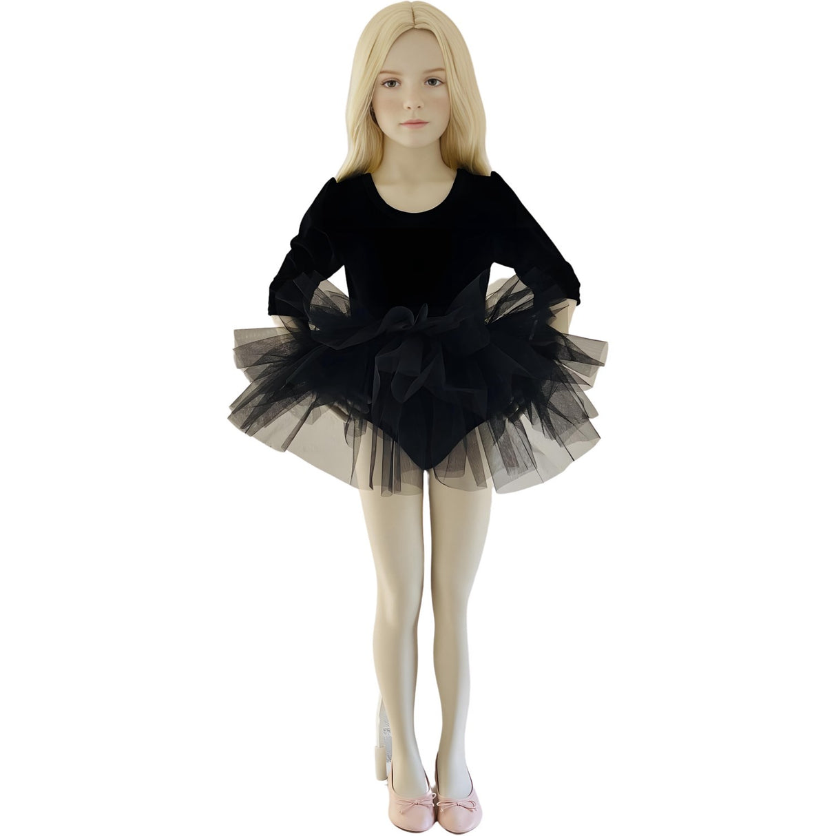 Dolly by Le Petit Tom Black Dolly Universe Velvet Planet Tutu Dress