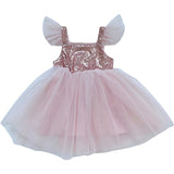 Dolly by Le Petit Tom Pink Dolly Universe Sequin Glitter Galaxy Tutu Dress