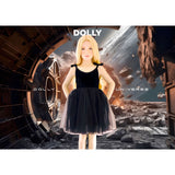 Dolly by Le Petit Tom Black Dolly Universe Velvet Cosmic Strings Tutu Dress