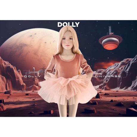 Dolly by Le Petit Tom Pink Dolly Universe Velvet Planet Tutu Dress