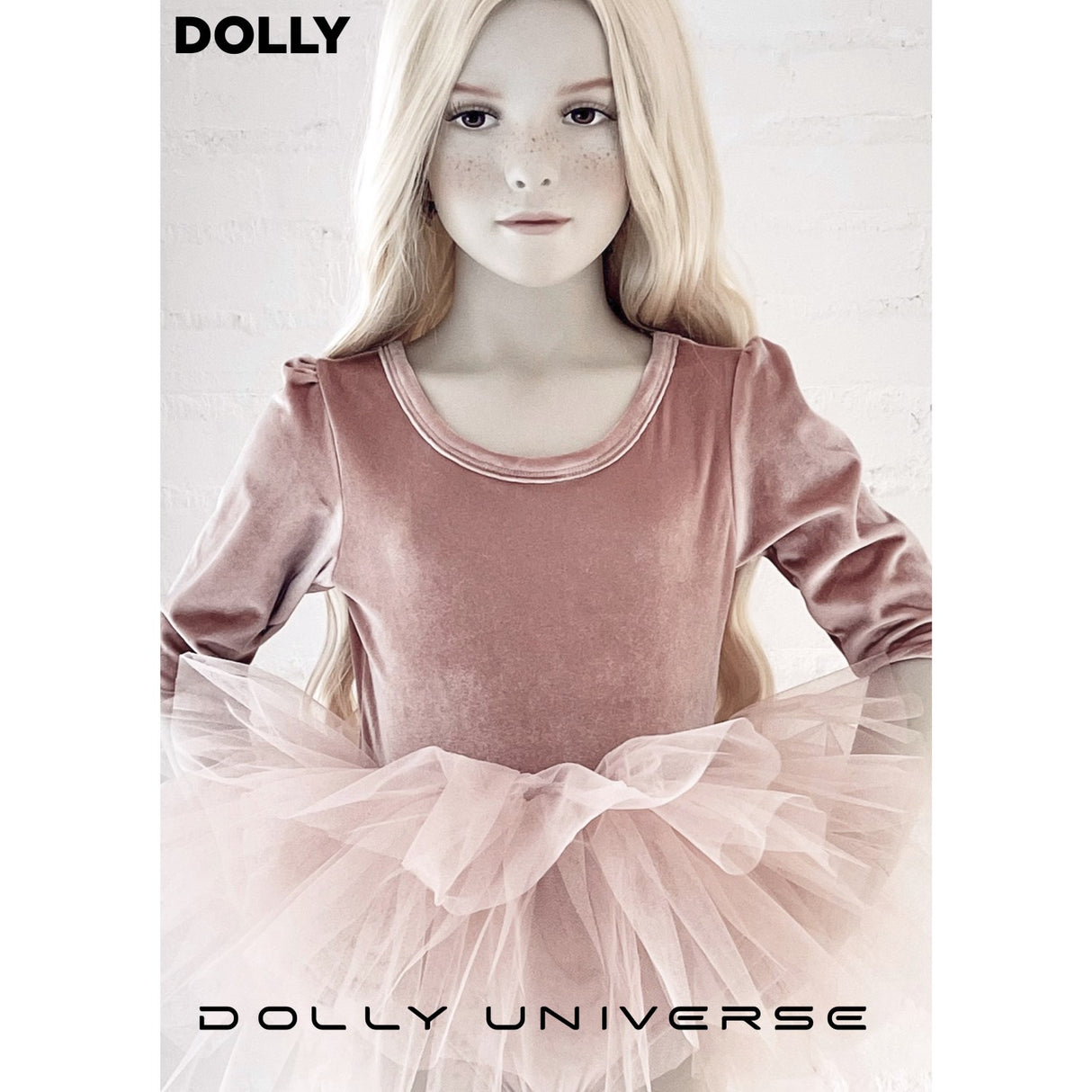 Dolly by Le Petit Tom Pink Dolly Universe Velvet Planet Tutu Dress