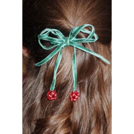 Konges Sløjd Smoke Pine 2 Pack Cherry Bow Hair Clips