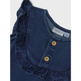 Name It Dark Blue Denim Ruby Denim Frill Suit