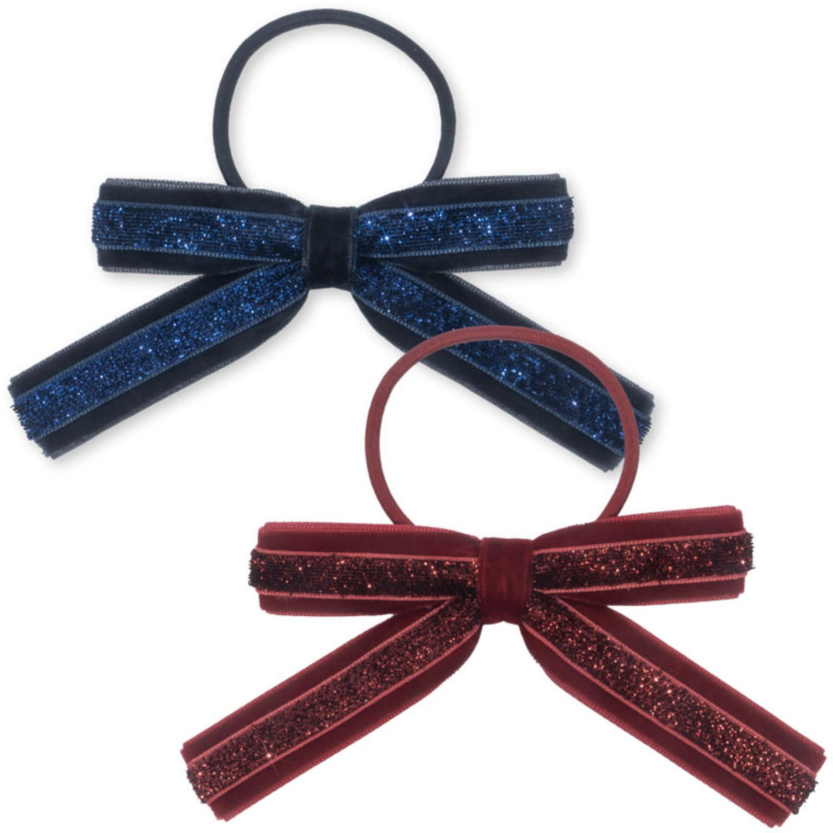 Konges Sløjd Red/Navy 2 Pack Velvet Bow Elastic