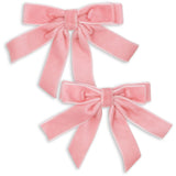 Konges Sløjd Peony Pink 2 Pack Velvet Double Bow Hair Clips