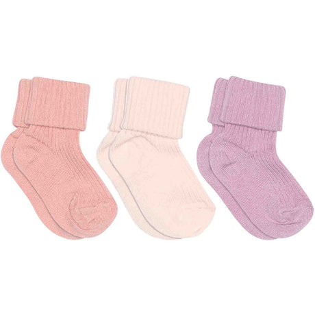 Mp Danmark Cherry Blossom Cotton rib baby socks - 3-pack
