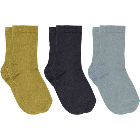 Mp Danmark Navy Cotton Rib socks - 3-pack