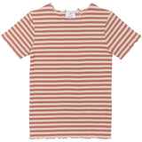 The New Old Rose Striped Moore Collar Rib T-Shirt