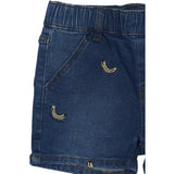 THE NEW Siblings Medium Blue Denim Embroidery Otis Denim Shorts
